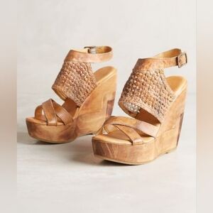 Bed Stu Tan Wedge Sandals